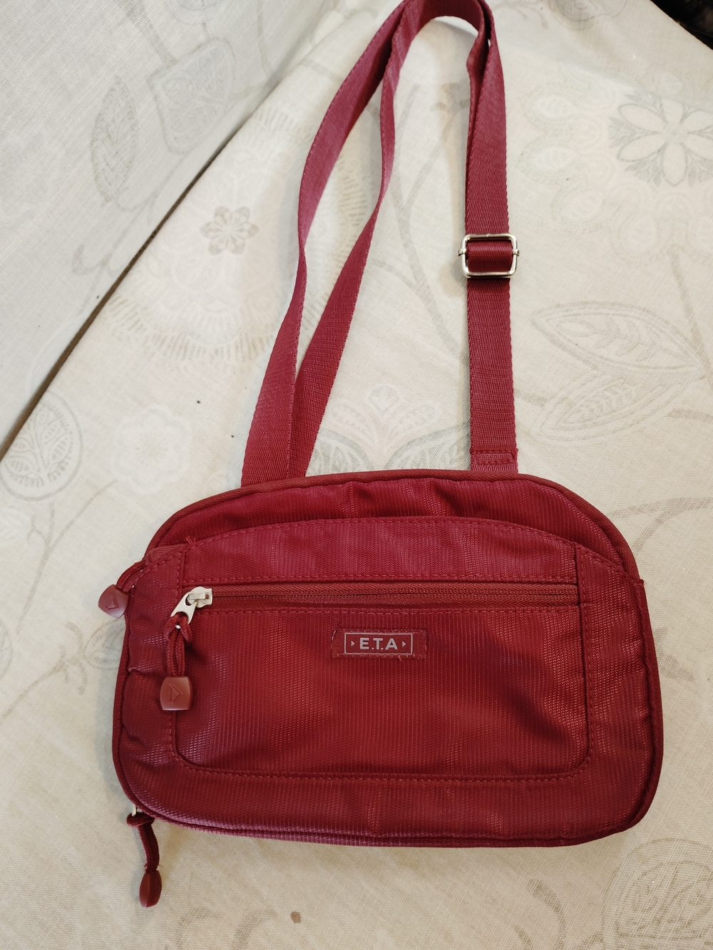 Rosetti E.T.A Compact Red Crossbody Bag with Adjustable Strap
